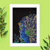 Delphine peacock royalty ansicht kaart A6