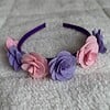 Diadeem met roosjes