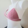 Gehaakt topje | Roze en crème