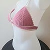 Gehaakt topje | Roze en crème