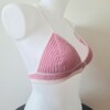 Gehaakt topje | Roze en crème