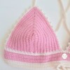 Gehaakt topje | Roze en crème
