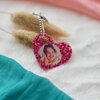 Gepersonaliseerde Foto Sleutelhanger Hart van Resin | Handgemaakt Cadeau met Eigen Foto
