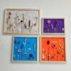 Gepersonaliseerde handgemaakte botanische ingelijste kinderkamermuurkunst met echte droogbloemen - kraamcadeau op naam - natuurliefhebber