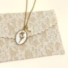Golden Pearl Floral Necklace - Iris ✨