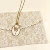 Golden Pearl Floral Necklace - Lily of the Valley ✨