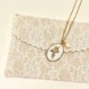 Golden Pearl Floral Necklace - Snowdrop✨