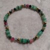 Green Luck: armband met groene aventurijn en groen/paarse toermalijn
