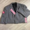 Grijze blazer met donker roze Adidas details