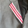 Grijze blazer met donker roze Adidas details