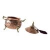 Hand-Hammered Moroccan Copper Sugar Bowl – Brass Handle – Footed Artisan Bowl – Traditional Tea Set Decor – Boho Kitchen Gift.