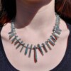 Handgemaakte ketting met kyaniet en bergkristal