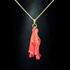 Handgemaakte rode hanger - uniek juweel - speciaal geschenk voor dames