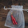 Handgemaakte rode hanger - uniek juweel - speciaal geschenk voor dames