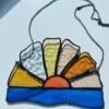 Handgemaakte Tiffany Glas-in-Lood Zons seeopgang Hanger