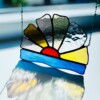 Handgemaakte Tiffany Glas-in-Lood Zons seeopgang Hanger