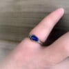 Handgemaakte zilveren ring met Lapis Lazuli - maat 18