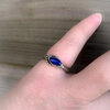 Handgemaakte zilveren ring met Lapis Lazuli - maat 18
