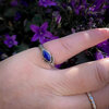 Handgemaakte zilveren ring met Lapis Lazuli - maat 18