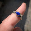 Handgemaakte zilveren ring met Lapis Lazuli - maat 18