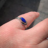Handgemaakte zilveren ring met Lapis Lazuli - maat 18