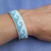 Handgeweven Miyuki kralenarmband waves grey