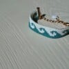 Handgeweven Miyuki kralenarmband waves green