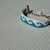 Handgeweven Miyuki kralenarmband waves green
