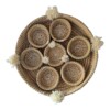 Handmade Berber Rattan Seagrass Bowl Set of 7, Moroccan Boho Baskets, Serving Trays, Woven Storage Basket, Unique Home Decor Gift