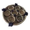 Handmade Berber Rattan Seagrass Bowl Set of 7, Moroccan Boho Baskets, Serving Trays, Woven Storage Basket, Unique Home Decor Gift