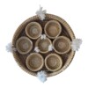 Handmade Berber Rattan Seagrass Bowl Set of 7, Moroccan Boho Baskets, Serving Trays, Woven Storage Basket, Unique Home Decor Gift
