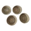 Handmade Berber Tuareg Basket Set of 4, Reed & Wool Moroccan Boho Decor, Authentic Berber Basket, Woven Storage Basket, Unique Home