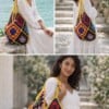 Handmade Granny Square Bag, Colorful Crochet Shoulder Bag, Boho Tote Bag, Statement Handbag, Everyday Shopper, Crochet Gift for Her
