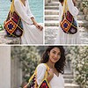 Handmade Granny Square Bag, Colorful Crochet Shoulder Bag, Boho Tote Bag, Statement Handbag, Everyday Shopper, Crochet Gift for Her