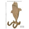 Handmade Moroccan Brass Hamsa Wall Hook - Antique Unlacquered Khmissa Hand.