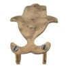 Handmade Moroccan Brass Hamsa Wall Hook - Antique Unlacquered Khmissa Hand.