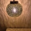 Handmade Moroccan Brass Pendant Light, Lotus Leaf Design, Art Deco Vintage Gold Patina, E27 Bulb & Cable, Unique Boho Home Decor Gift