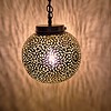 Handmade Moroccan Brass Pendant Light, Lotus Leaf Design, Art Deco Vintage Gold Patina, E27 Bulb & Cable, Unique Boho Home Decor Gift