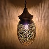 Handmade Moroccan Brass Pendant Light, Lotus Leaf Design, Art Deco Vintage Gold Patina, E27 Bulb & Cable, Unique Boho Home Decor Gift