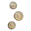Handmade Moroccan Candy Bowl Set of 3-Silver metal and crystal glass lid with gold knob-Engraved base Bonbonniere -Luxury vintage gift .