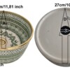 Handmade Moroccan Ceramic Vessel Sink 12 inch Countertop Basin with and without Brass Rim Above Counter Wash Basin Farmhouse Bathroom Decor.