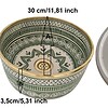 Handmade Moroccan Ceramic Vessel Sink 12 inch Countertop Basin with and without Brass Rim Above Counter Wash Basin Farmhouse Bathroom Decor.