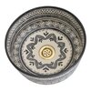 Handmade Moroccan Ceramic Vessel Sink 12 inch Countertop Basin with and without Brass Rim Above Counter Wash Basin Farmhouse Bathroom Decor.