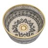 Handmade Moroccan Ceramic Vessel Sink 12 inch Countertop Basin with and without Brass Rim Above Counter Wash Basin Farmhouse Bathroom Decor.