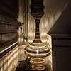 Handmade Moroccan Crochet Pendant Lamp Jouj-Boho Hippie Hanging Light, Sculptural Boho Ceiling Lamp, Warm Ambient Lighting.
