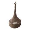 Handmade Moroccan Crochet Pendant Lamp Jouj-Boho Hippie Hanging Light, Sculptural Boho Ceiling Lamp, Warm Ambient Lighting.