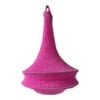 Handmade Moroccan Crochet Pendant Lamp Jouj-Boho Hippie Hanging Light, Sculptural Boho Ceiling Lamp, Warm Ambient Lighting.