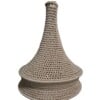 Handmade Moroccan Crochet Pendant Lamp Jouj-Boho Hippie Hanging Light, Sculptural Boho Ceiling Lamp, Warm Ambient Lighting.