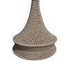 Handmade Moroccan Crochet Pendant Lamp Jouj-Boho Hippie Hanging Light, Sculptural Boho Ceiling Lamp, Warm Ambient Lighting.