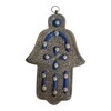 Handmade Moroccan Hamsa Wall Hanging – Copper Hand of Fatima Amulet-Handgemaakt 